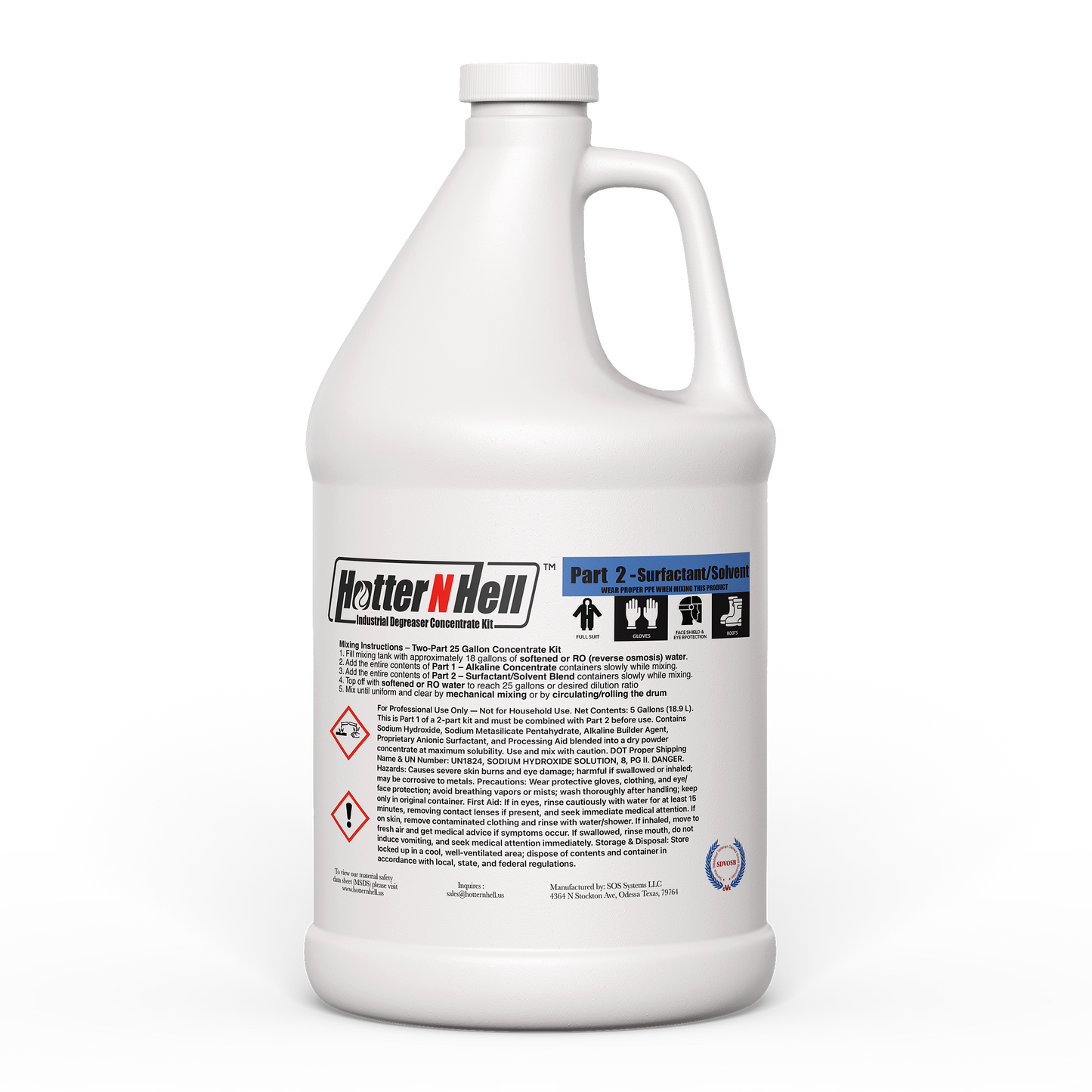 Hotter N' Hell Degreaser 25-Gallon 2-Part Concentration Kit